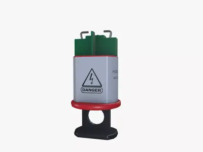 Pin type MCB lockout Low-poly 3D model