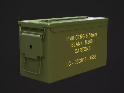  Ammo box 3A Low-poly 3D model