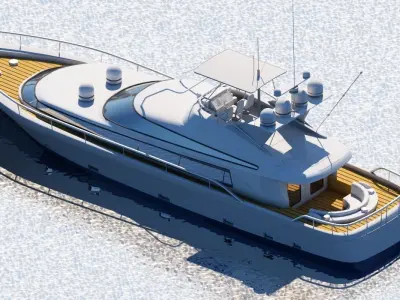 3D Boat motor yacht 3D model