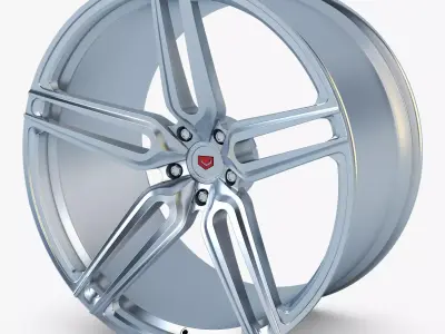 Vossen HC-1 19 wheel silver 3D model