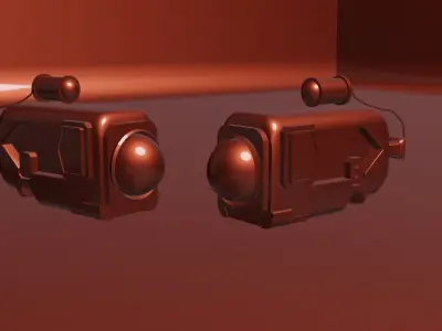 Sci-Fi Robo-Rifle gun for game bubble gun  game ready Low-poly 3D model