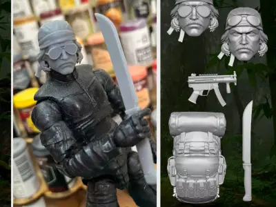 Hot Sause GI Joe Fan Art kit3D printable File For Action Figures 3D print model purchase