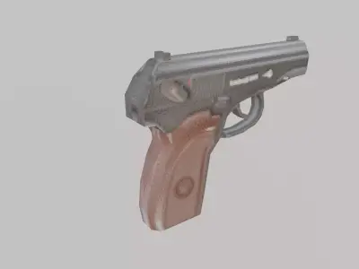 PSX - PS1 - MAKAROV - Low Poly Weapon Low-poly 3D model