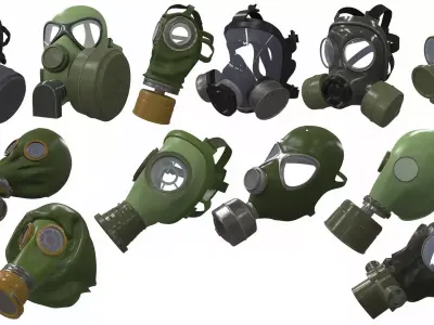 Gas Masks 3D Model Pack