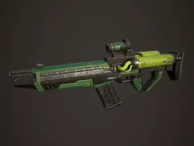 3D Gun AH Craw Series  Asset Model and textures 3D model