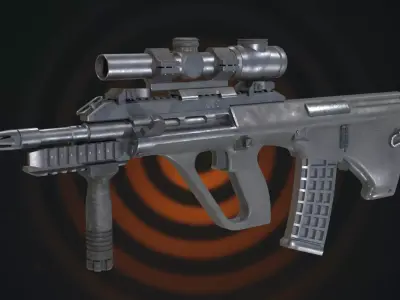 Modern Bullpup Assault Rifle 3D model