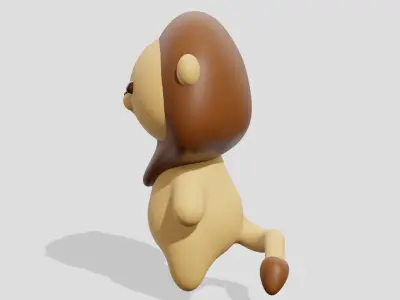 Cute little lion  3D model