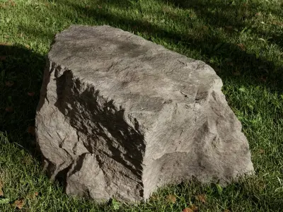  Cool Toned Cubed Large Rock Boulder Model 