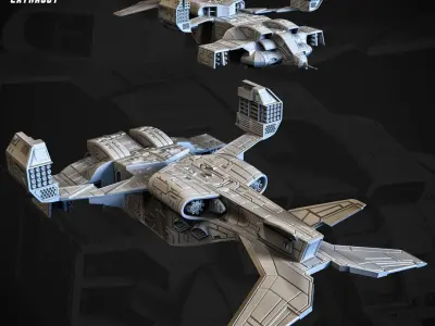 Dropship 15mm 3D Printable 3D print model