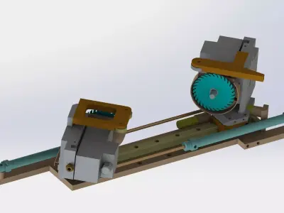 Single track cutting mechanism 3D model