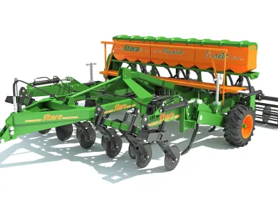 Seed Drill Stara 3D model