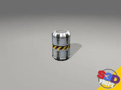 scifi canister 3D model purchase