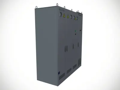 Electrical Fuse Box 1 Low-poly 3D model