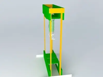 Hand press with hydraulic jack bottle 4 tons Free 3D model