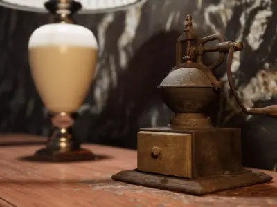 Vintage Coffegrinder Low-poly 3D model