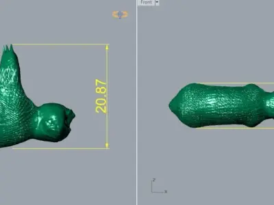 Sloth Bear Pendant P 063 3D print model
