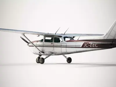 Cessna 172 Skyhawk  Low-poly 3D model