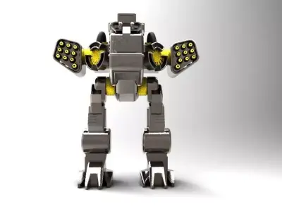 Mech 6 toy robot with two arms Free 3D print model