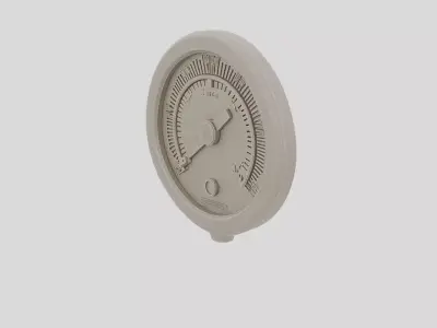 Industrial Factory Pressure Gauge Housing for 3D print 3D model