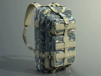 Military and Tactical Backpack Free 3D model