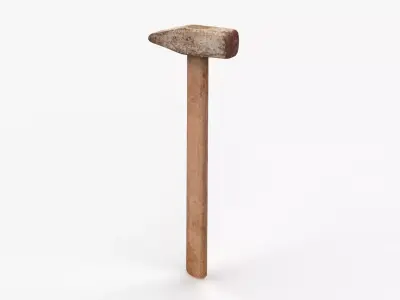 Iron Hammer Tool Scan Low-poly 3D model