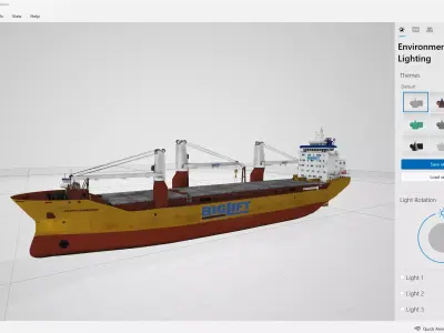 BIGLIFT HAPPY D-TYPE SHIP Low-poly 3D model