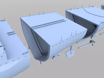 Battleship RN Roma Hull - Personal license - 1-200 scale 3D print model