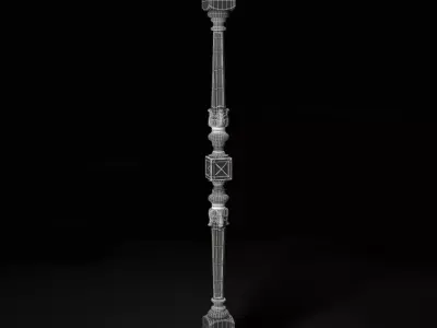 Ornamental Decorative Stair Baluster 3D model