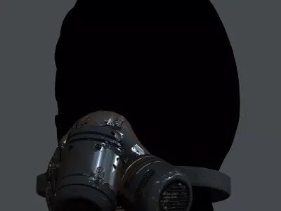 Gas mask helmet 3d model scifi Low-poly Low-poly 3D model Low-poly 3D model 12