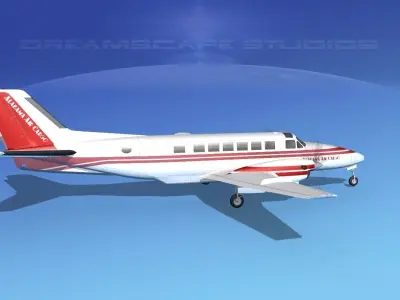 Beechcraft B99 Alabama Air Cargo 3D model