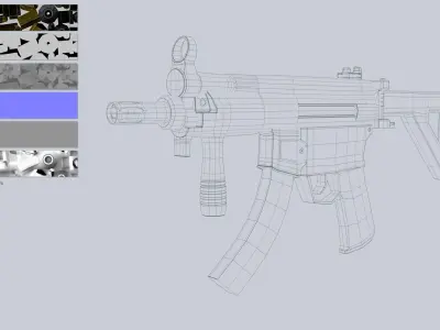 MP5K Biohazard Low-poly 3D model