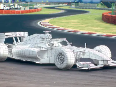 Generic Formula Race Cars Collection 3D model