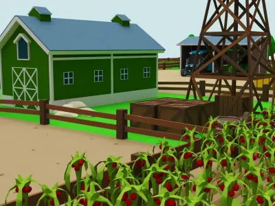 Farm Pack - 54 Assets Low-poly 3D model