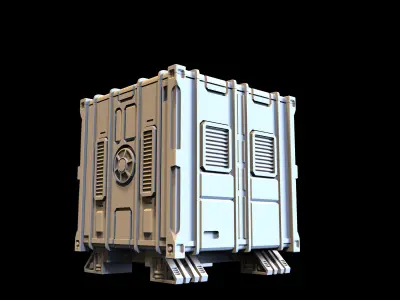SCI-FI CONTAINER - PRINTABLE MODEL  3D print model