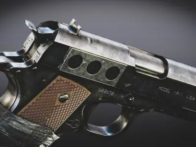 M1911 - Post Apocalyptic Series Free low-poly 3D model