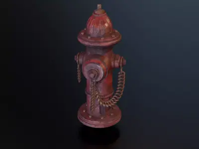 Weathered Fire Hydrant - High-Detail Street Asset 3D model