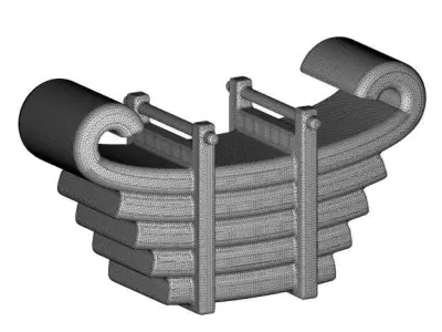 Rusty Bus Leaf Spring 3D model