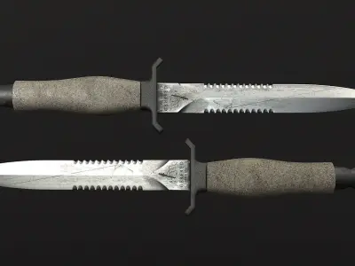  Knife Gerfred Low-poly 3D model