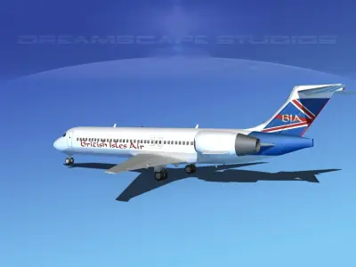 Boeing 717-200 British Isles 3D model