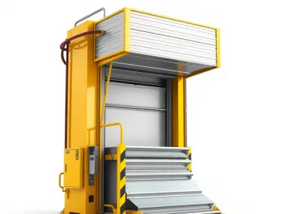 Industrial Loading Dock Station model pack Low-poly 3D model