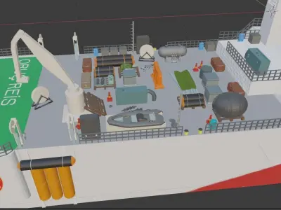 ORUC REIS SEISMIC RESEARCH VESSEL 3D model