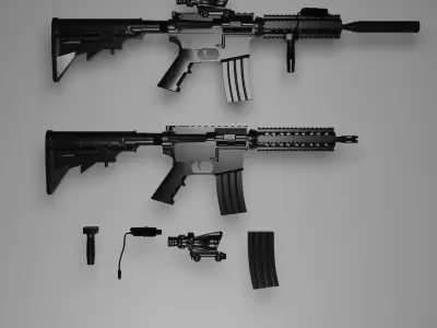 Gun Pack V1 3D model