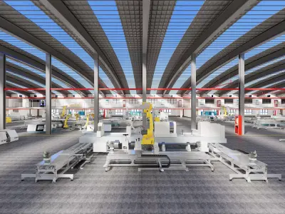 Factory Interior Scene  3D model