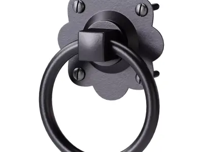 Black Gate Latch Wrought Iron Fence Door 3D model