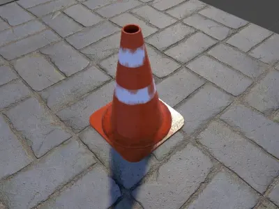 Construction Site Column - PBR Free low-poly 3D model