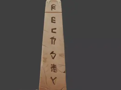 Floating Stone Obelisk 3D Model V01 Low-poly 3D model