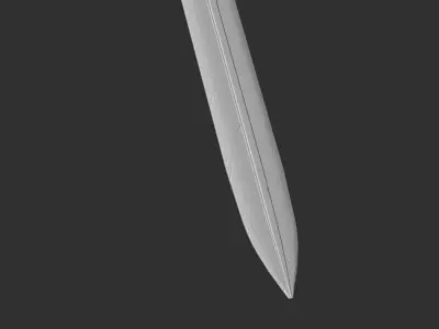 Medieval Sword 3D model 11