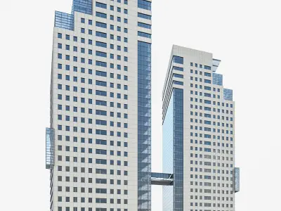 High-rise Office Building 04  Low-poly 3D model