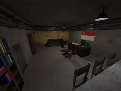 Military Bunker - Singapore Low-poly 3D model