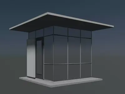 Security booth 24u05 3D model